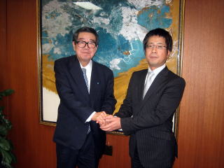 高木連合会長と厚谷連合夕張会長